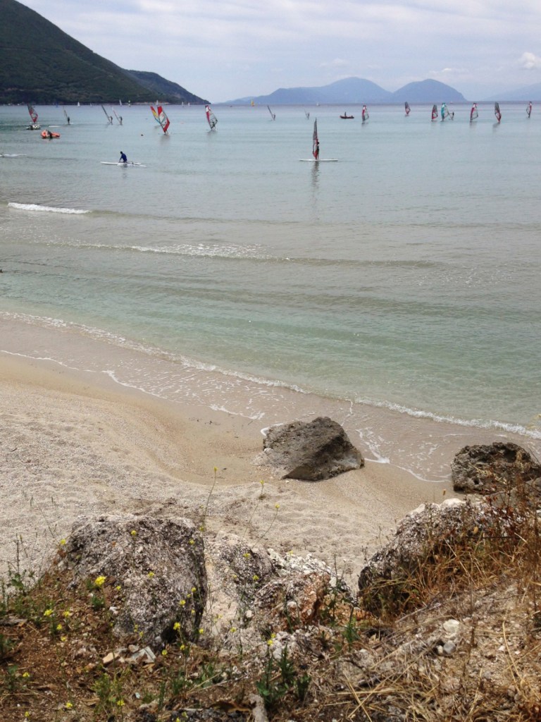 Windsurfers learning the ropes